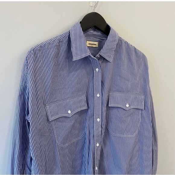 Zadig & Voltaire Tamara Stripes Button Down Shirt - Picture 5 of 10